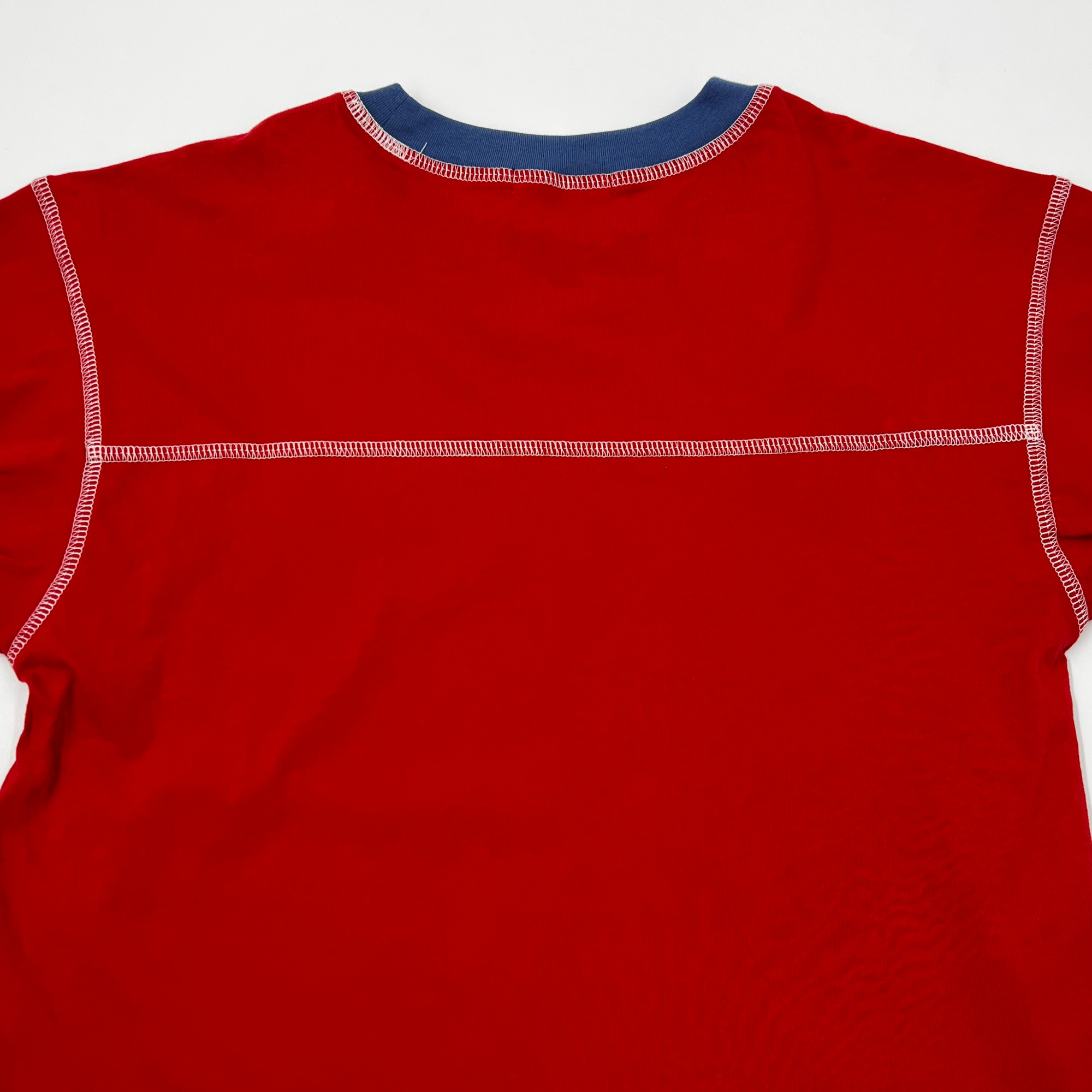Women&#39;s &#39;47 Brand Bills Red With Retro Buffalo Cropped Tee Shirt