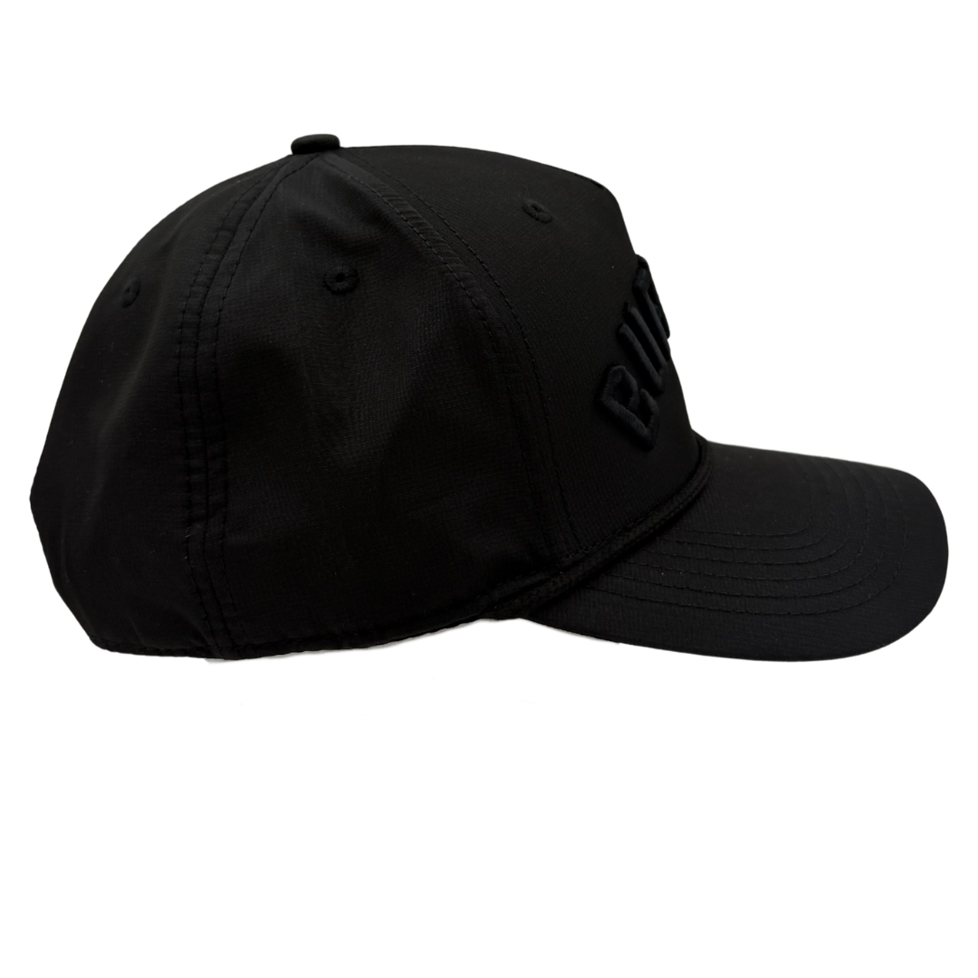All Black Performance Rope "Buffalo" Hat