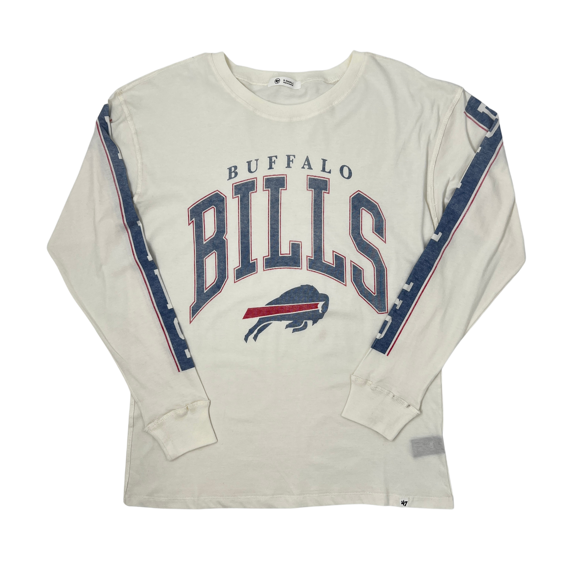 Women's '47 Brand Bills Sandstone With Sleeve Print Long Sleeve Shirt