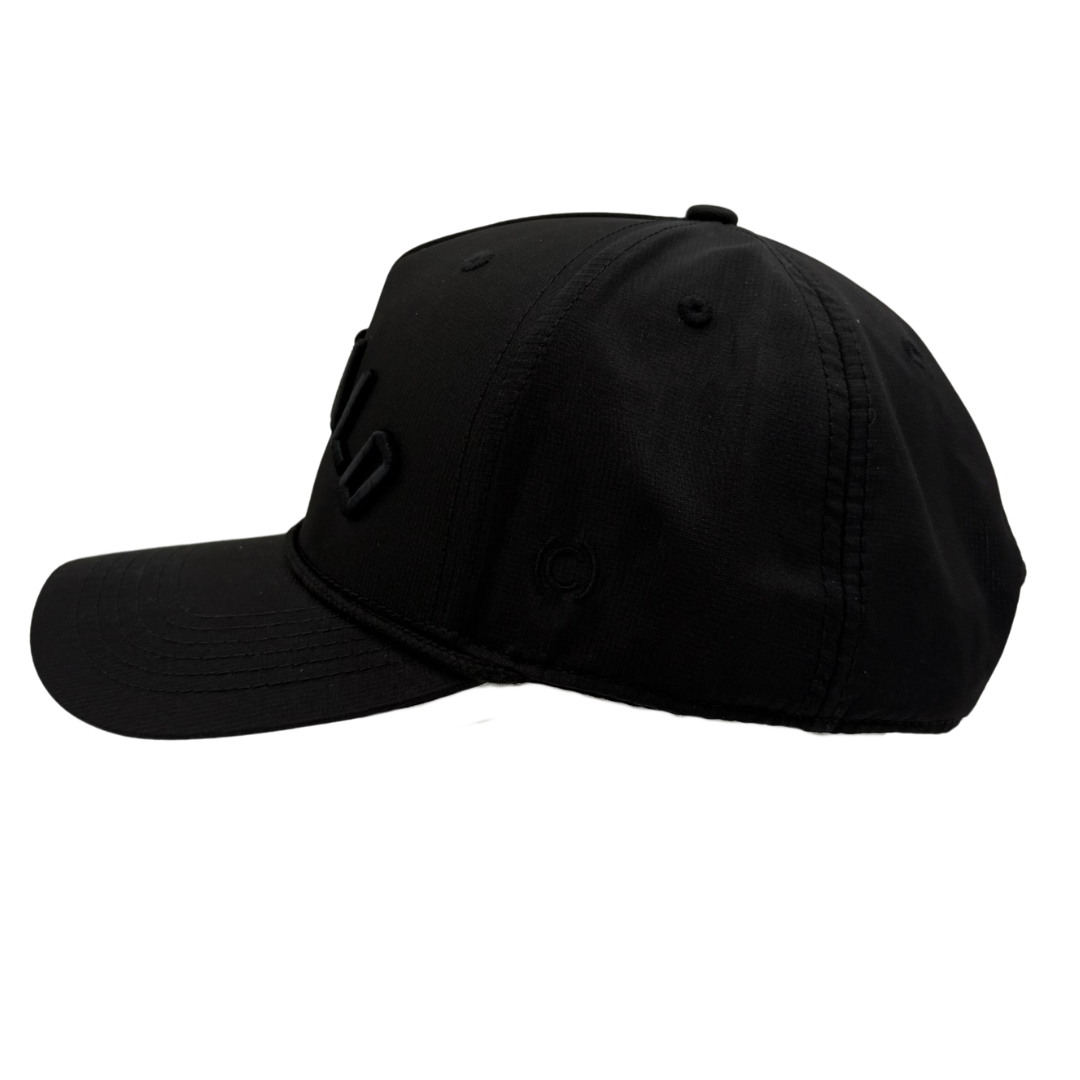 All Black Performance Rope "Buffalo" Hat