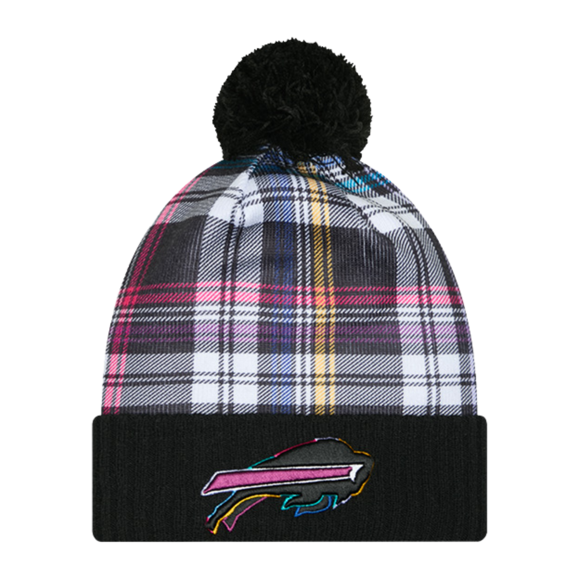 New Era Bills 2024 Crucial Catch Plaid Pom Knit