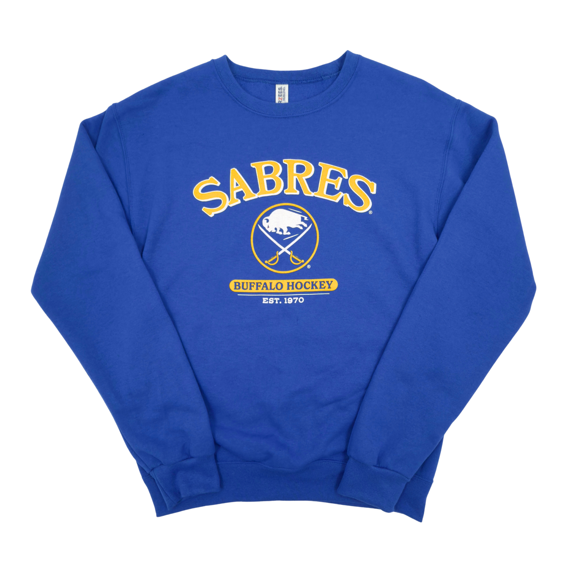 Buffalo Sabres Royal & Gold Primary Logo Crewneck