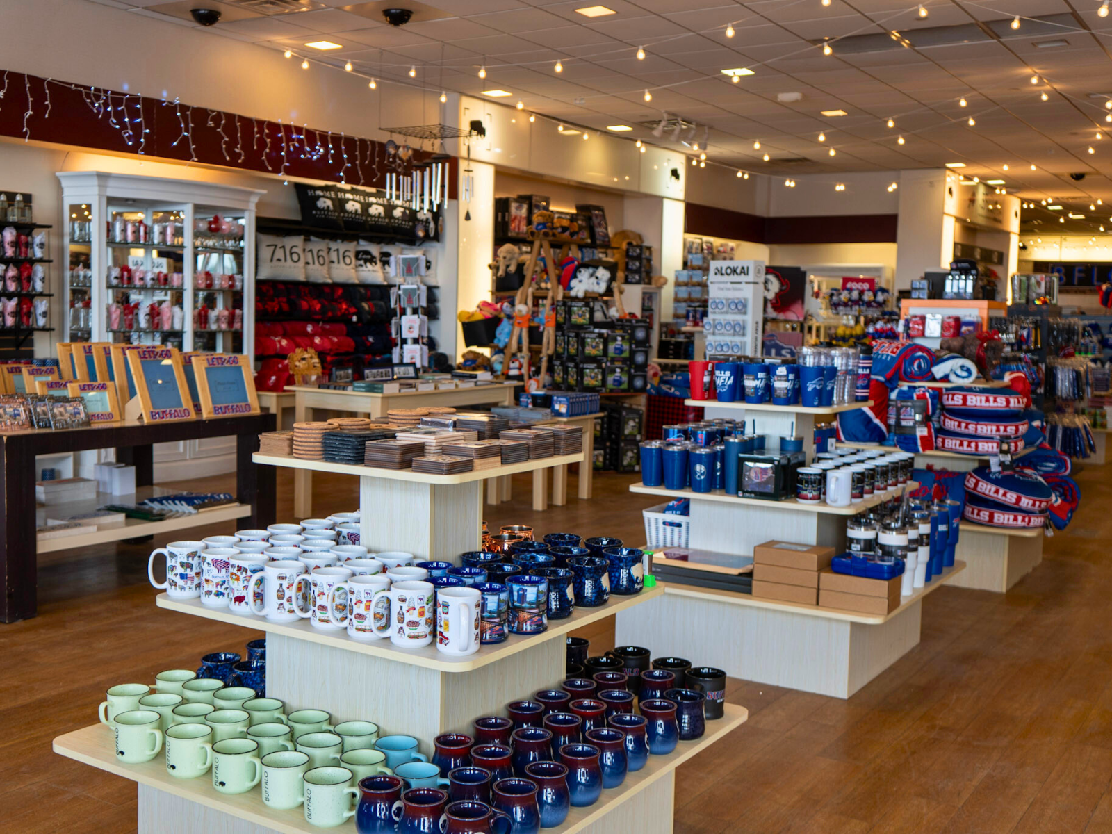 home decor section, including mugs, coasters, frames at bflo store 