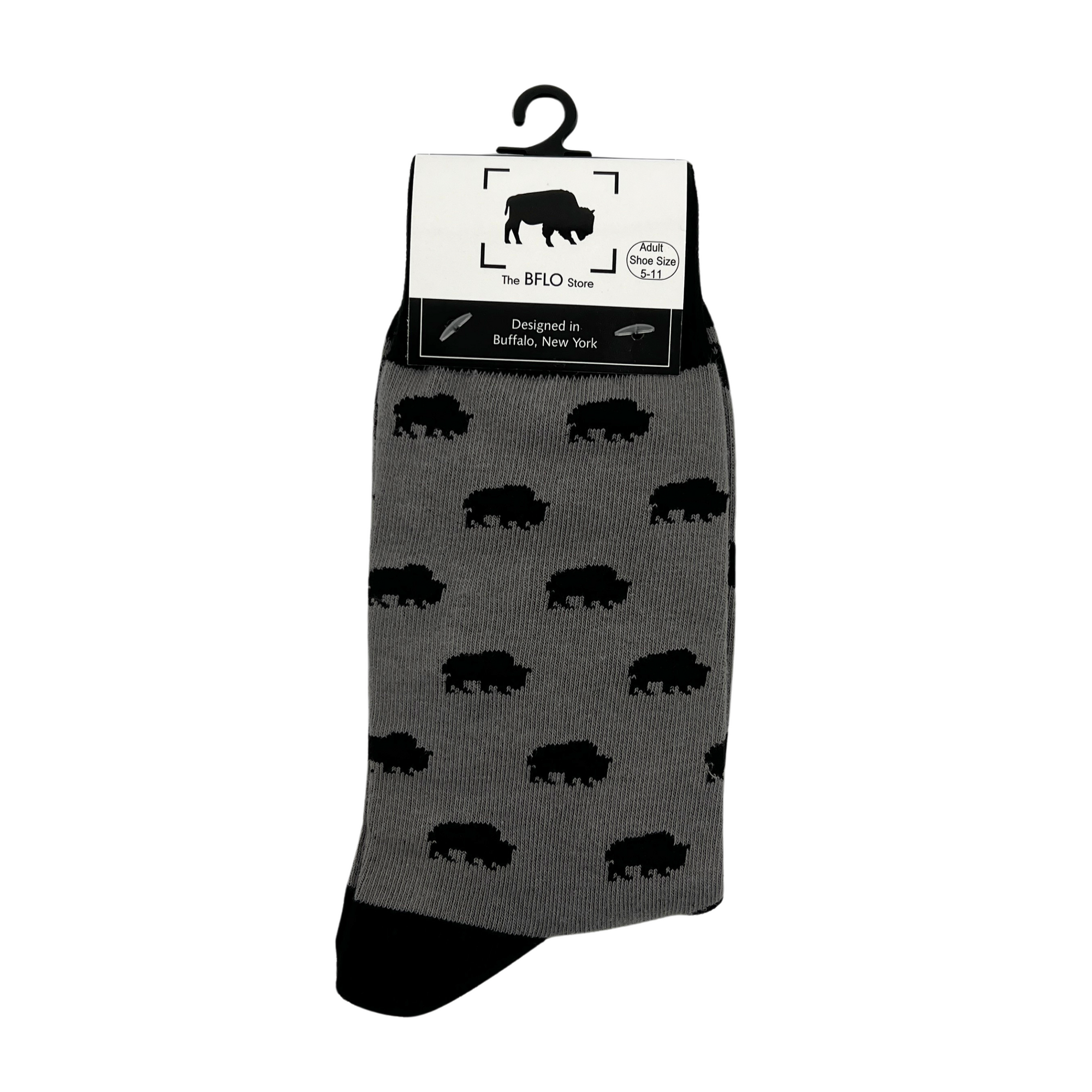 Black and Grey Buffalo Herd Socks