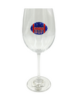 BUF Football Royal & Red Jeweled Handcrafted Wine Glass