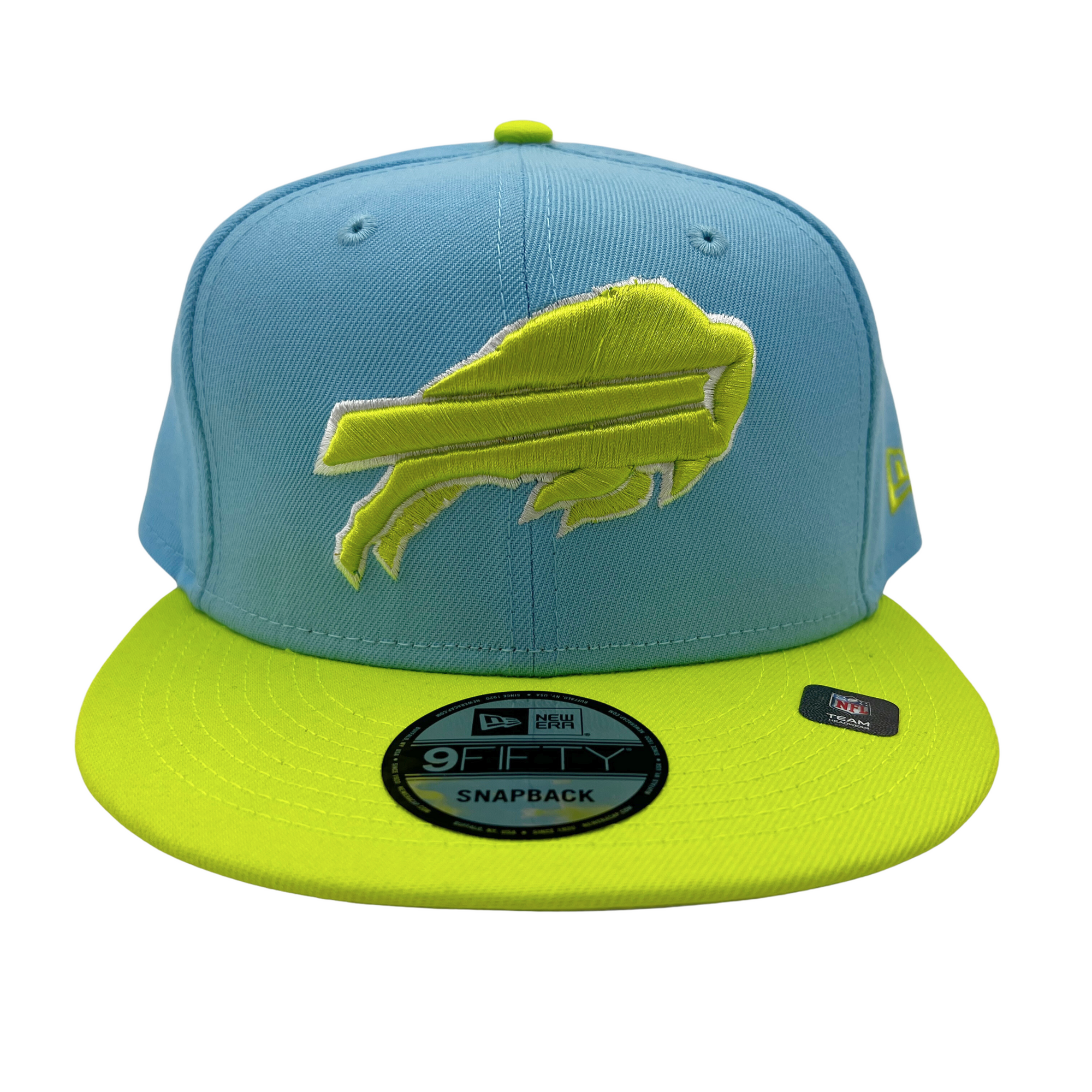 New Era Bills 9Fifty Light Blue & Lime 2023 Colorpack Snapback Hat