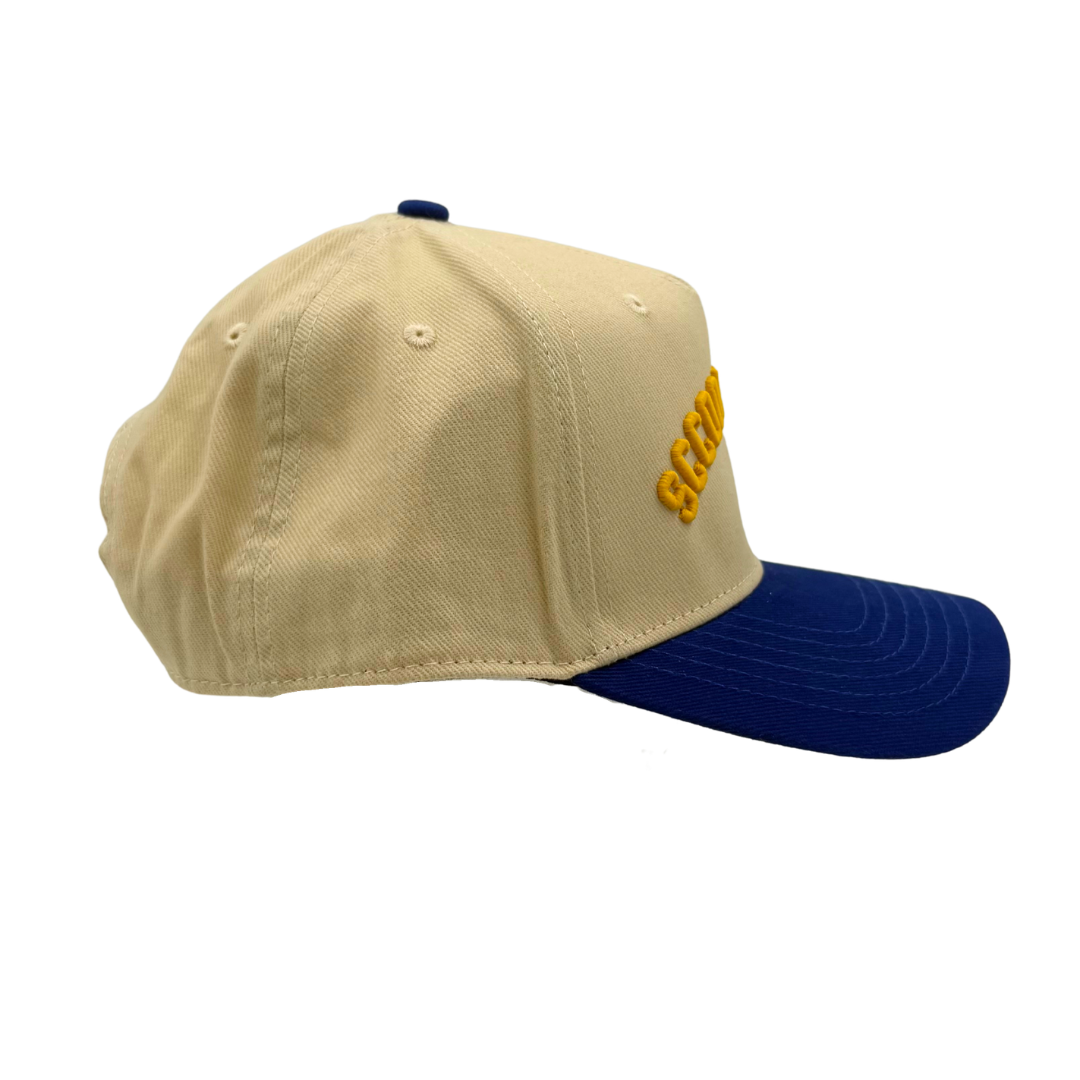 Cream Two Tone Yellow Royal "Sccoorreesss" Hat