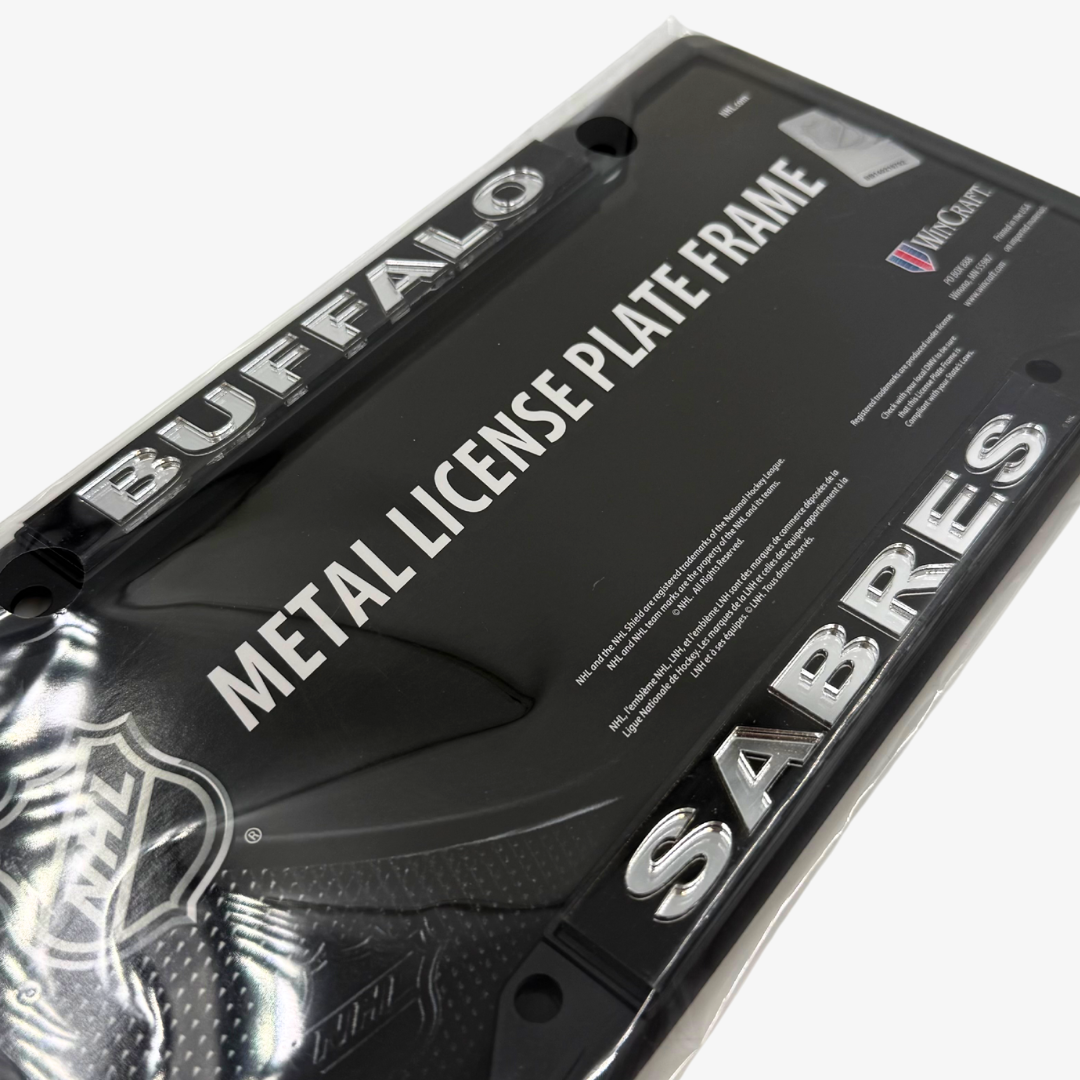Black Buffalo Sabres License Plate Frame