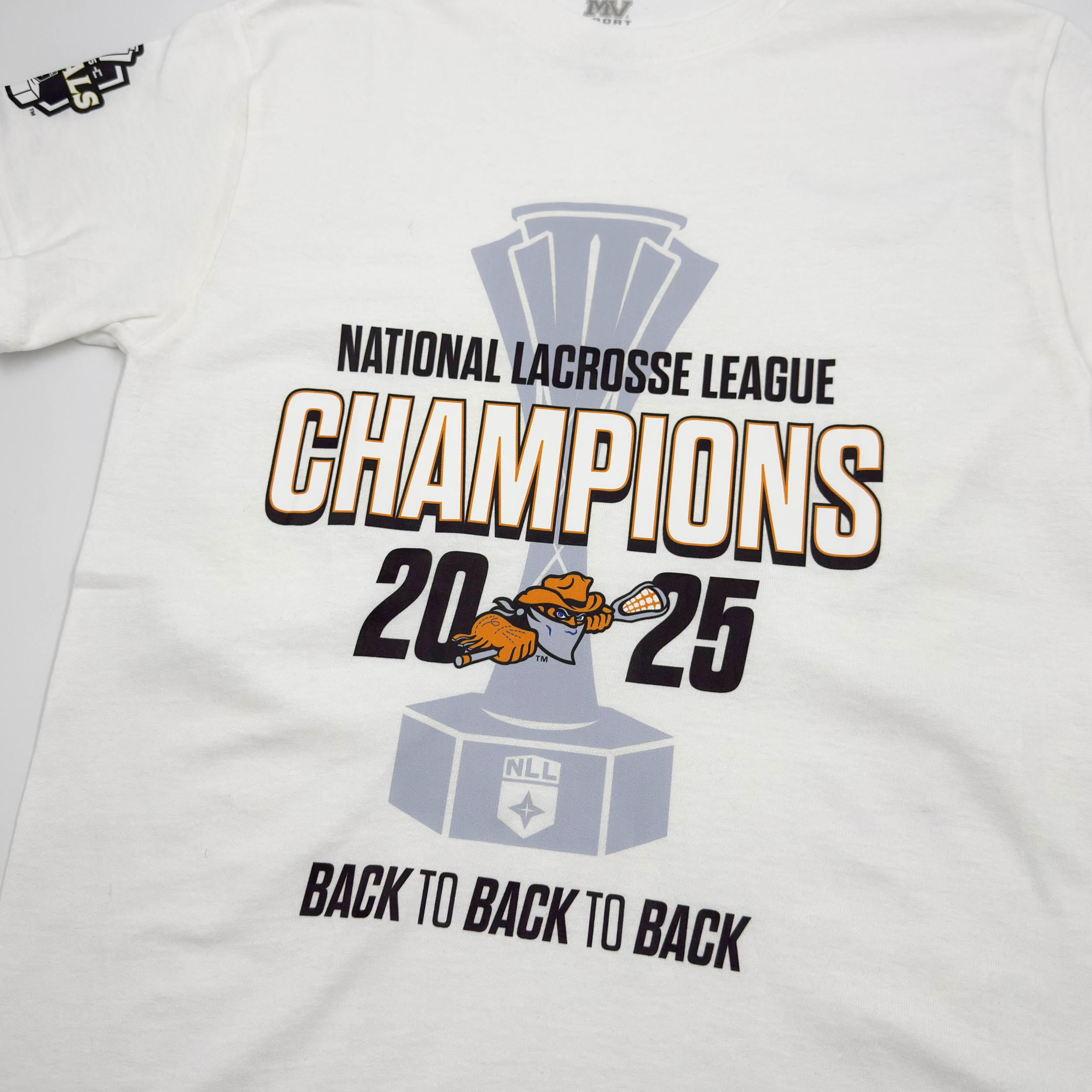 Buffalo Bandits 2025 NLL Champions Official White T-Shirt | The Buffalo Bandits 2025 NLL Champions Official White T-Shirt | The