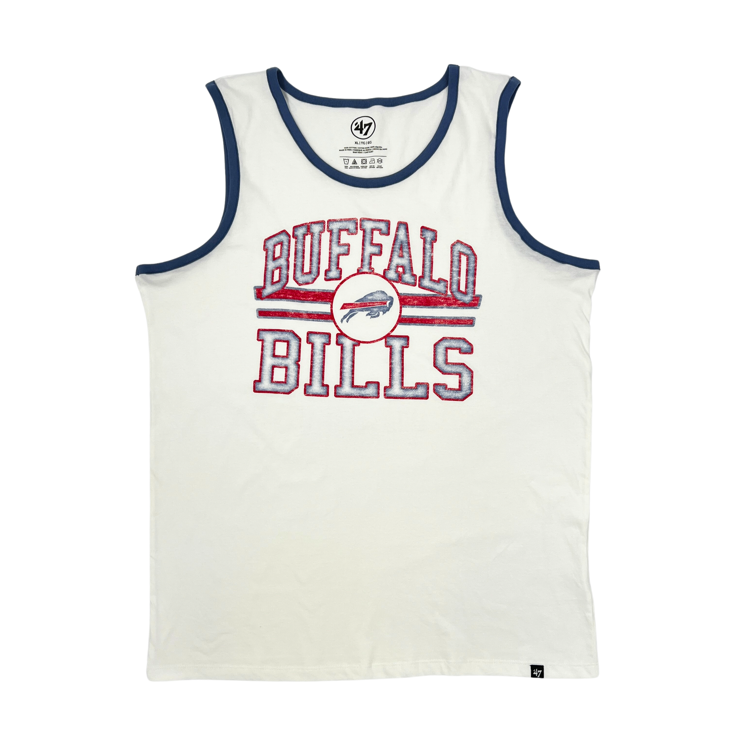 Women's '47 Brand Bills Whitewash With Charging Buffalo Logo Short Sleeve  Shirt