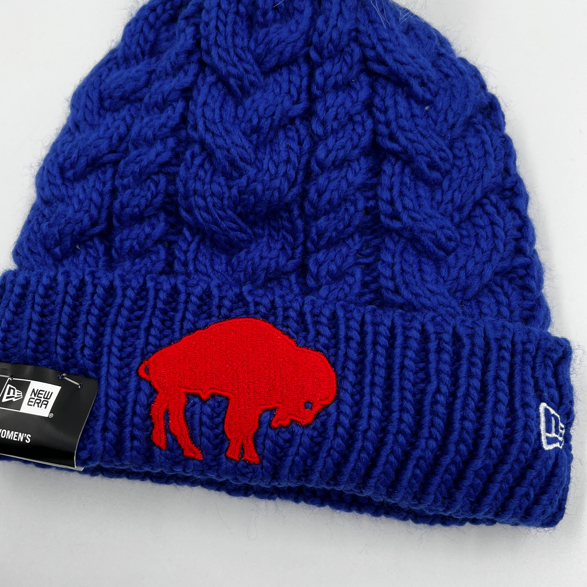 Women&#39;s New Era Buffalo Bills Royal With Retro Logo Knit Winter Hat