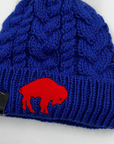 Women's New Era Buffalo Bills Royal With Retro Logo Knit Winter Hat