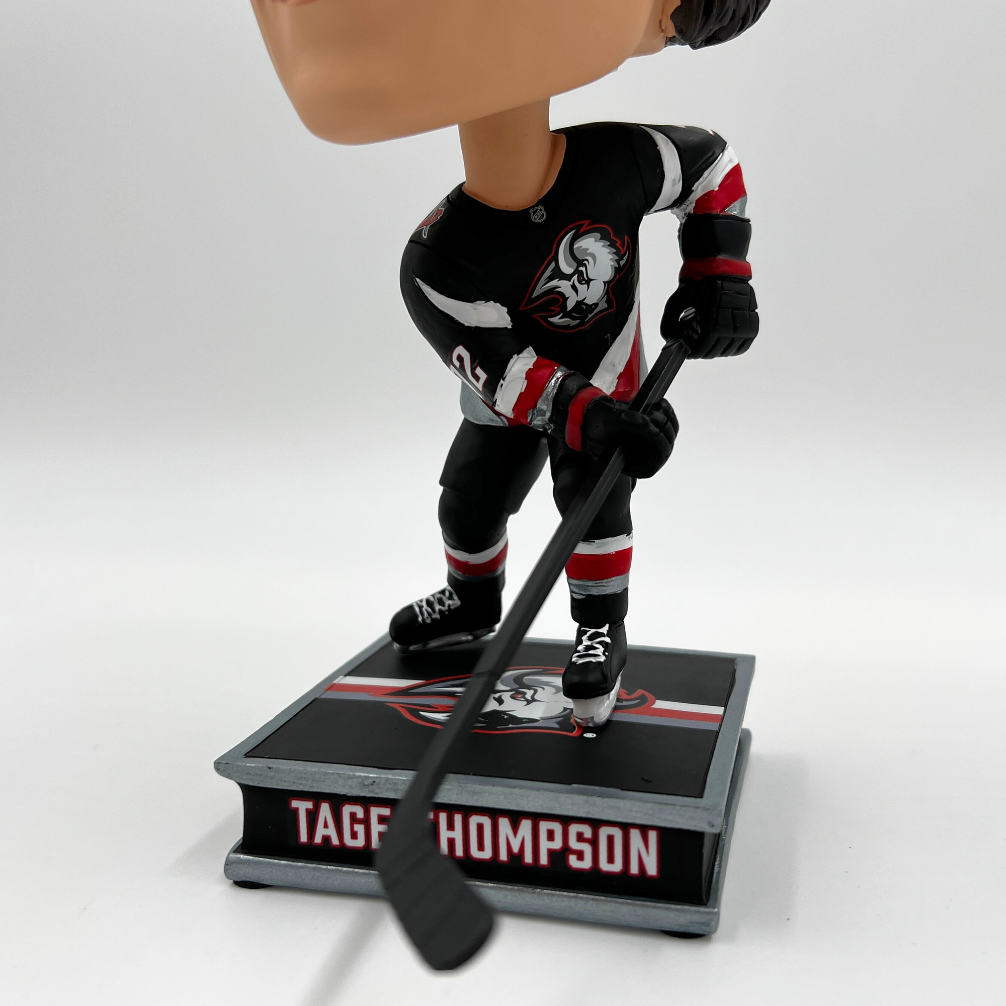 Buffalo Sabres Tage Thompson Black &amp; Red Jersey Big Heads Bobble Head