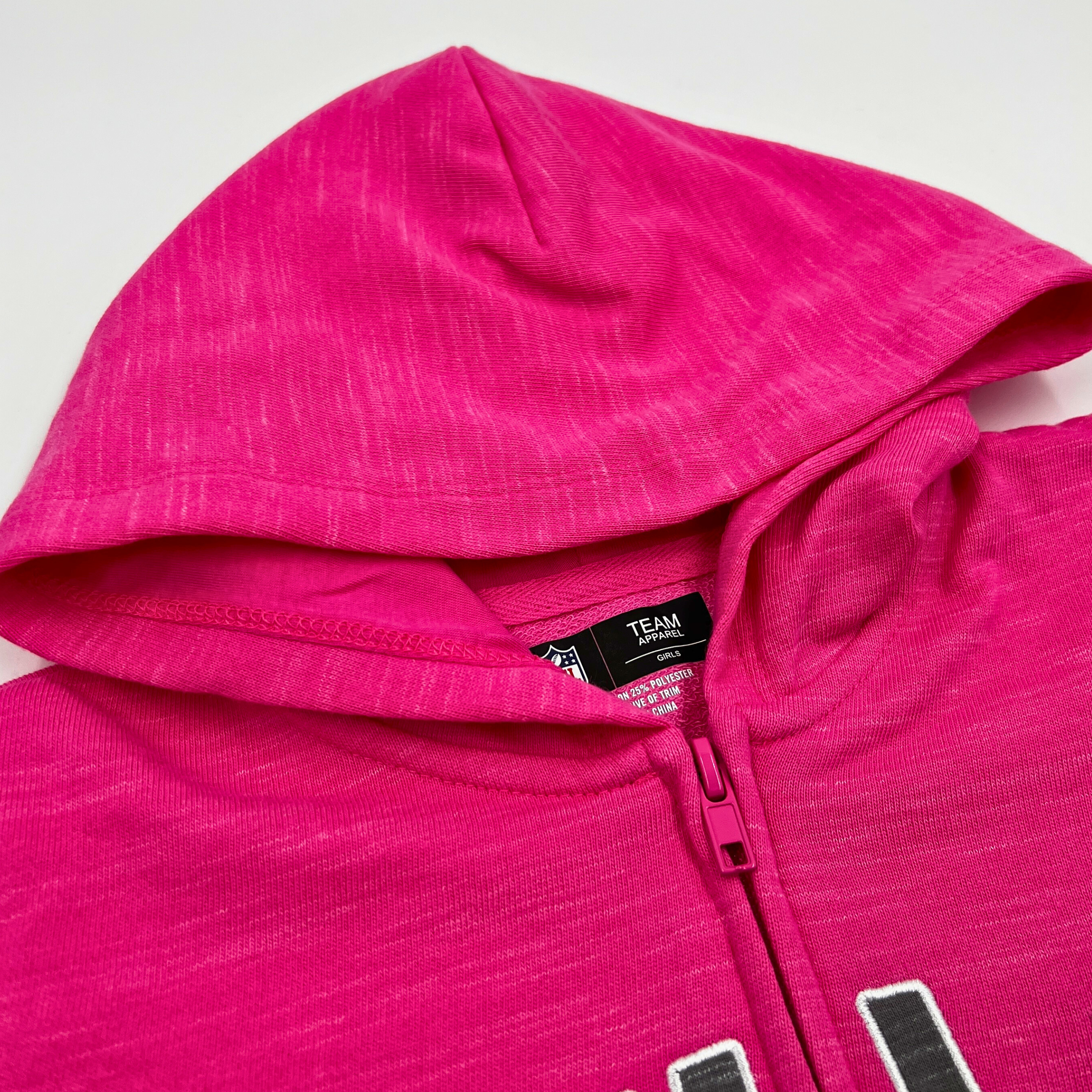 Youth Girls New Era Bills Heather Pink Full Zip Hoodie