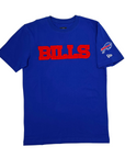 New Era Bills Embroidered Royal Blue Short Sleeve Shirt