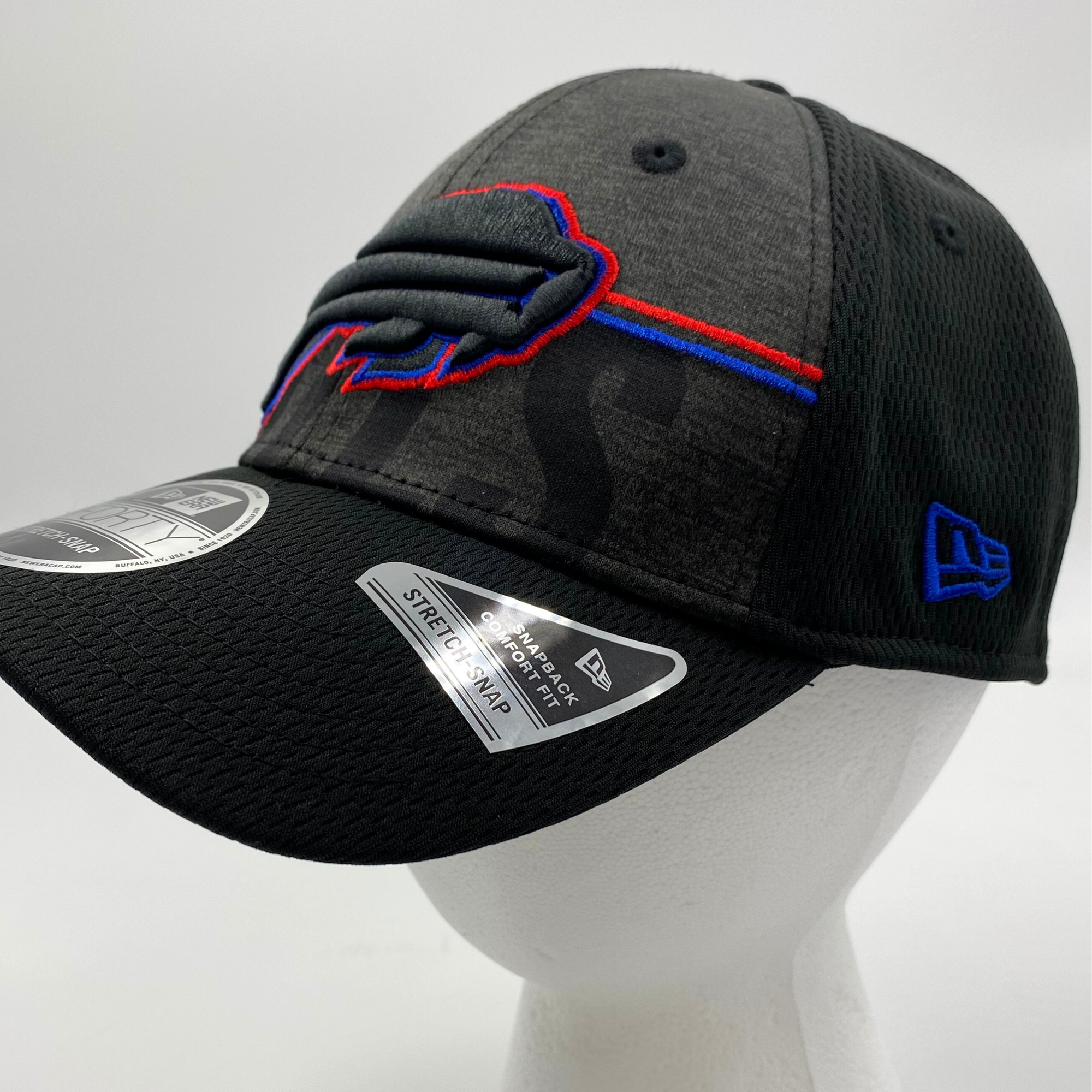 New Era Bills 2023 Official Training Camp Black Stretch-Snap Hat