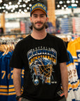 Mitchell & Ness Buffalo Sabres Crease Lightening Black T-Shirt