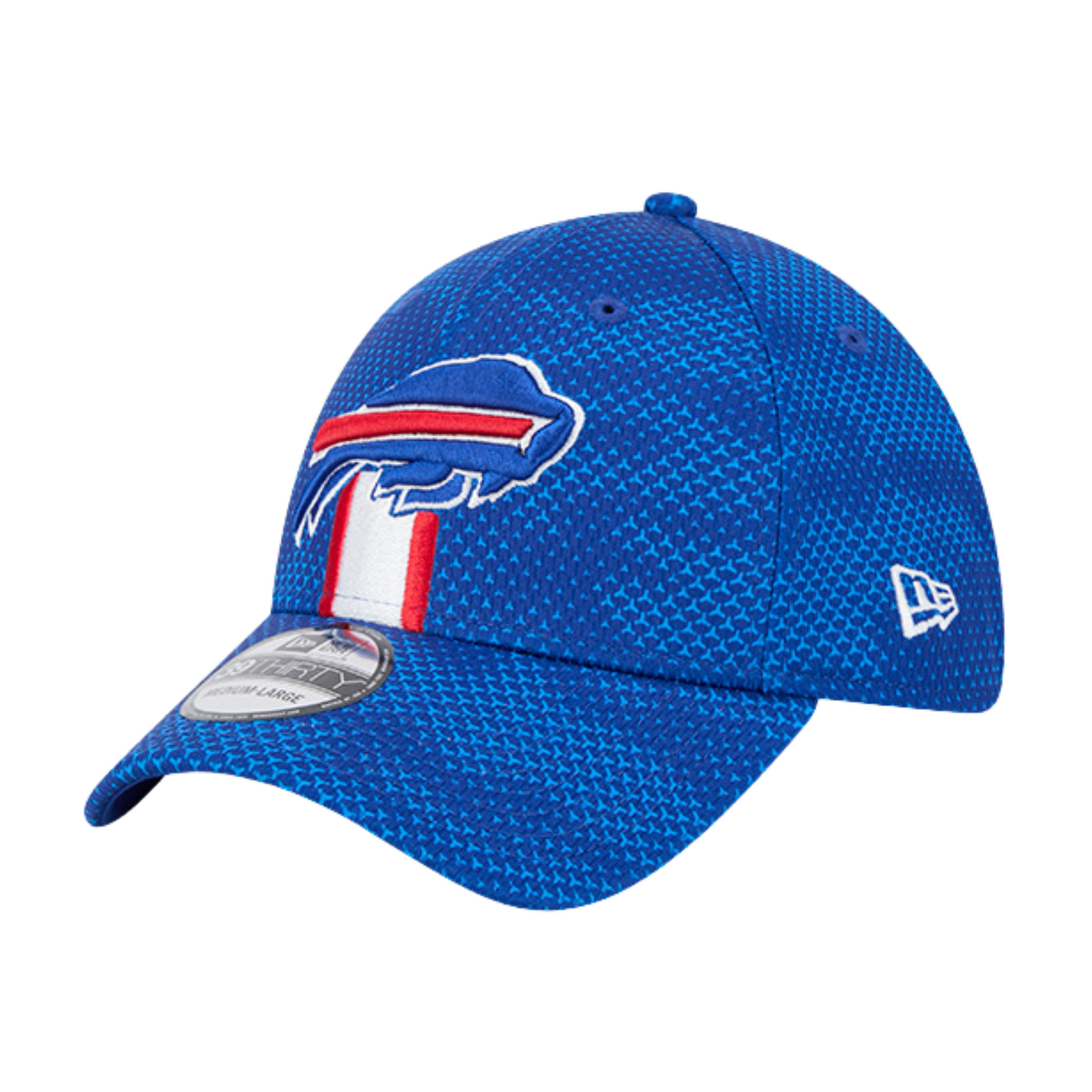 New Era 39THIRTY Bills 2024 Sideline Team Stripe Royal Stretch Fit