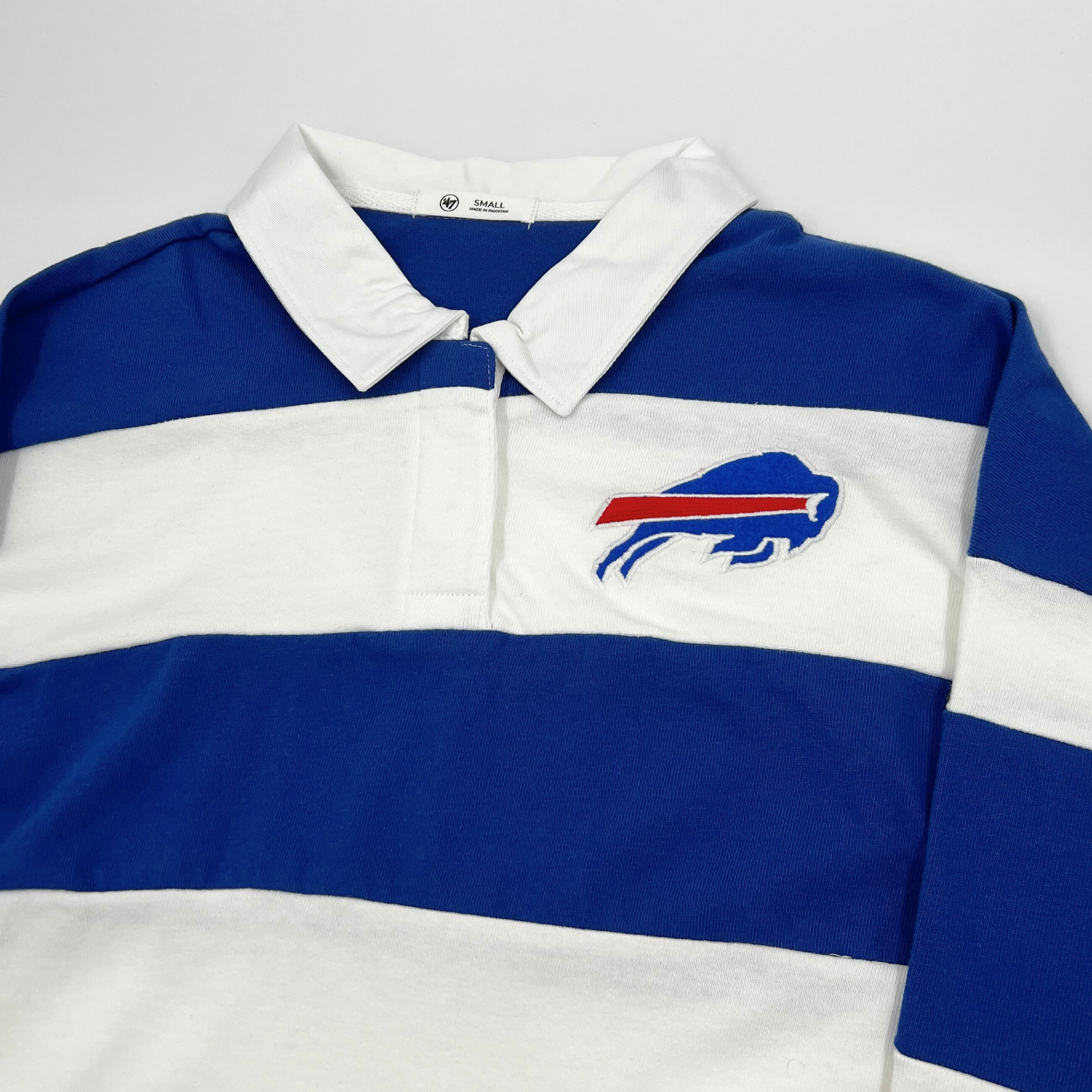 Women s 47 Brand Bills Cropped Rugby Long Sleeve Polo The BFLO Store