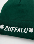 Buffalo With Shamrocks Green Beanie
