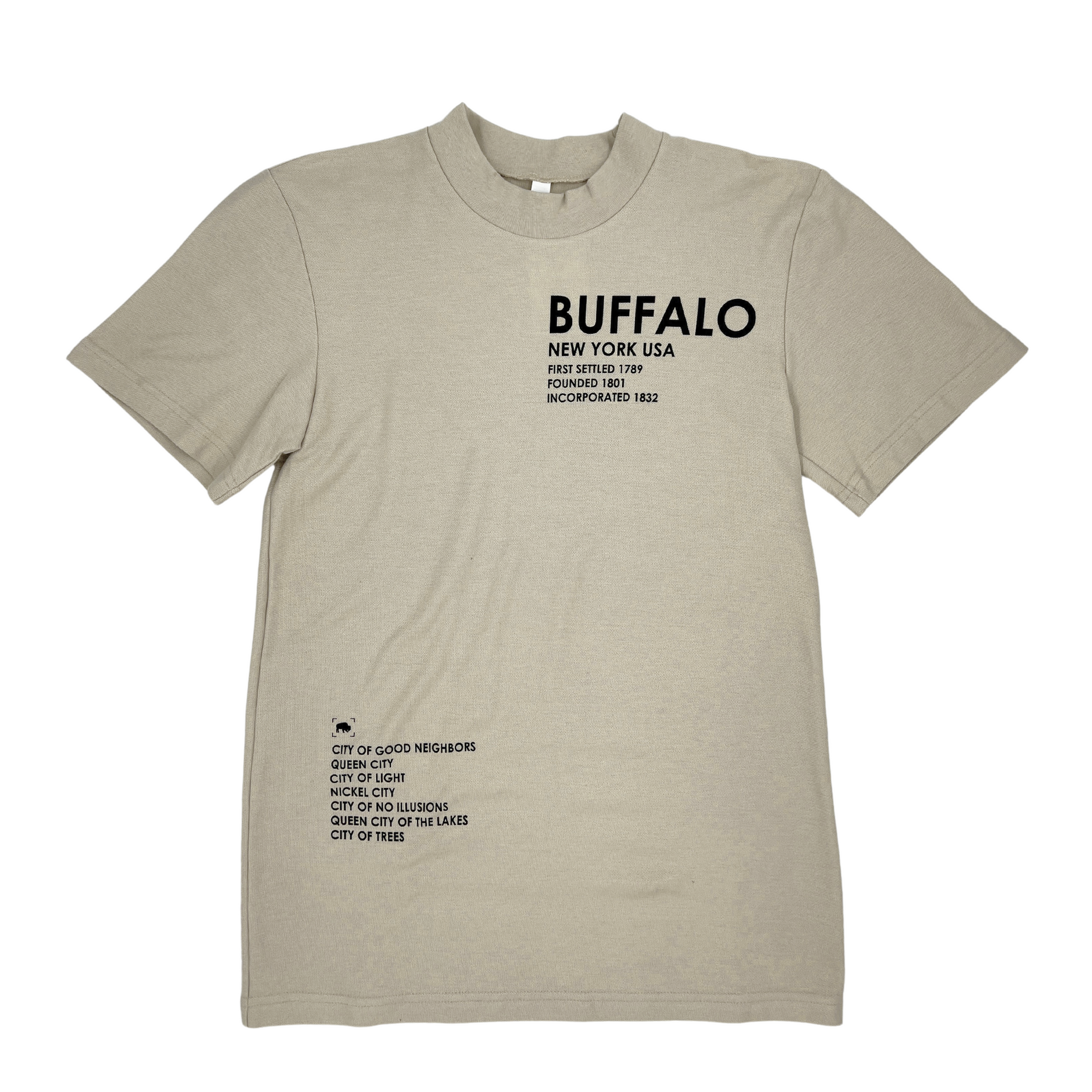 Buffalo, New York Essential City Beige Short Sleeve Shirt