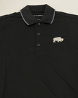 BFLO Black With Embroidered Buffalo Dry Fit Polo