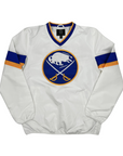 Buffalo Sabres Yard Line White V-Neck Pullover