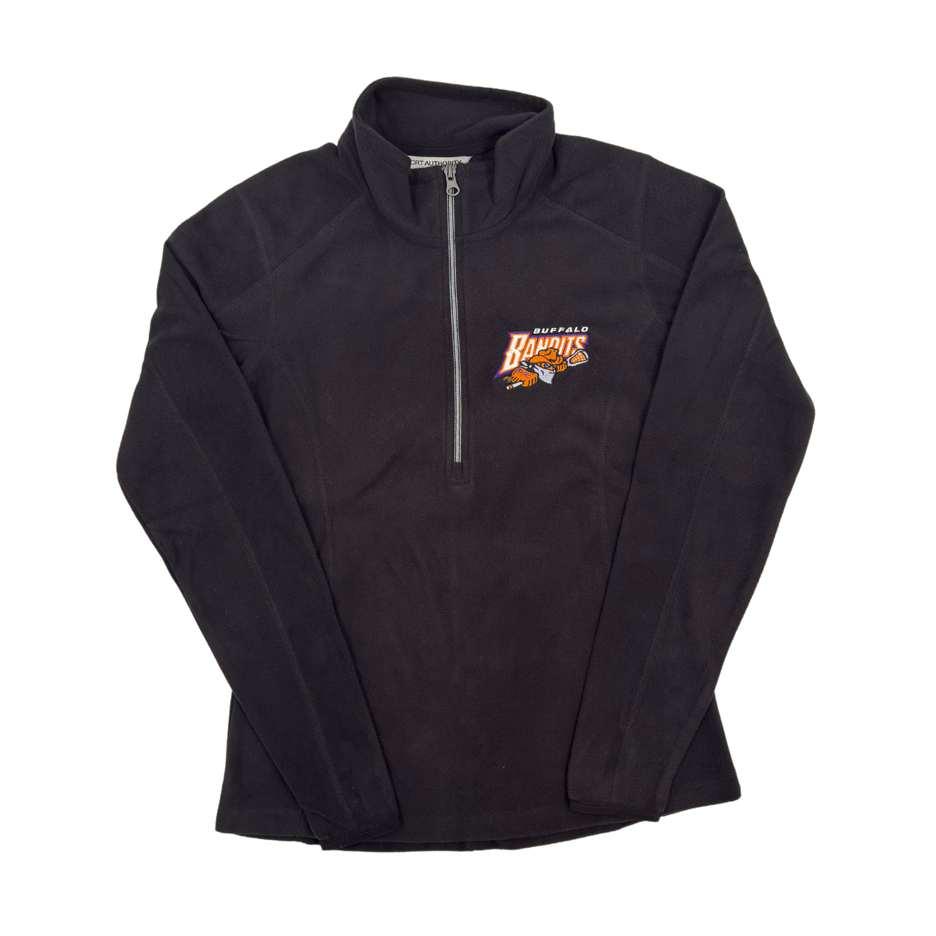 Women's Buffalo Bandits Microfleece Black Half Zip | The BFLO Store Women's Buffalo Bandits Microfleece Black Half Zip | The BFLO Store