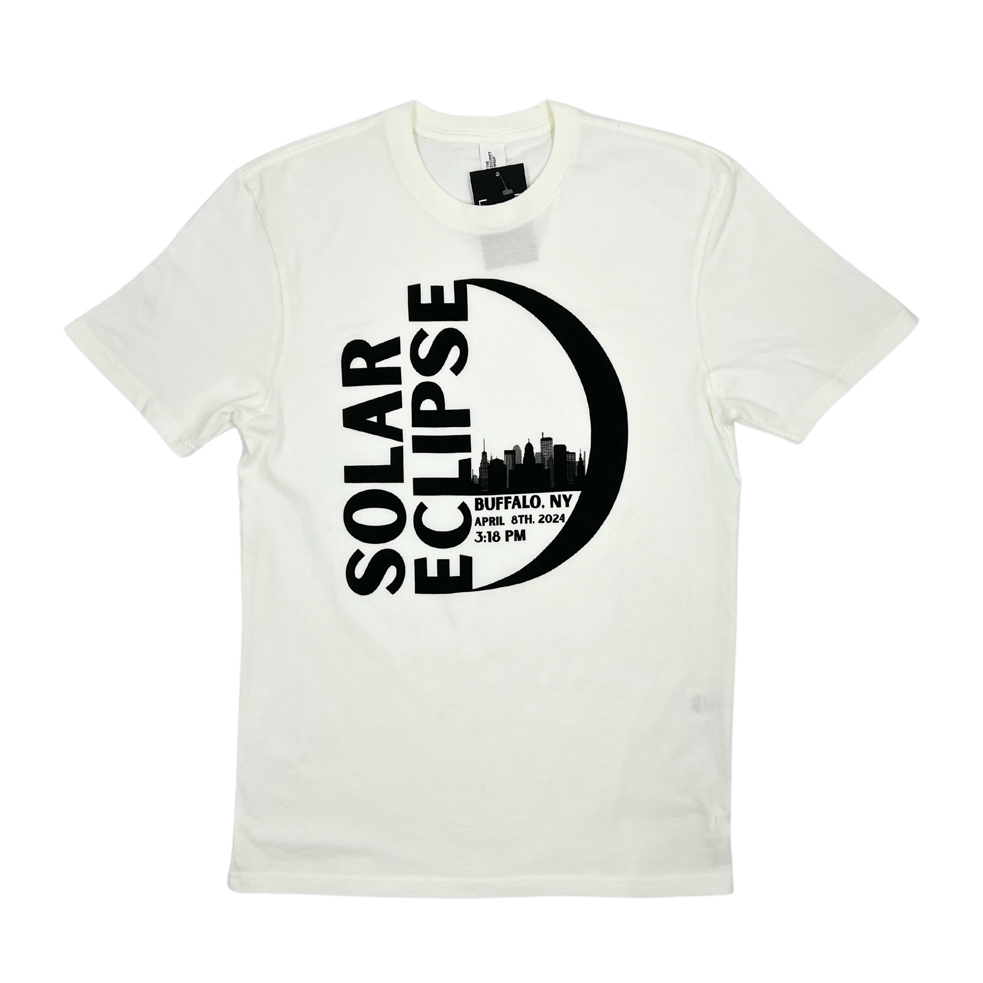 Solar Eclipse Buffalo, NY White Shirt with city skyline