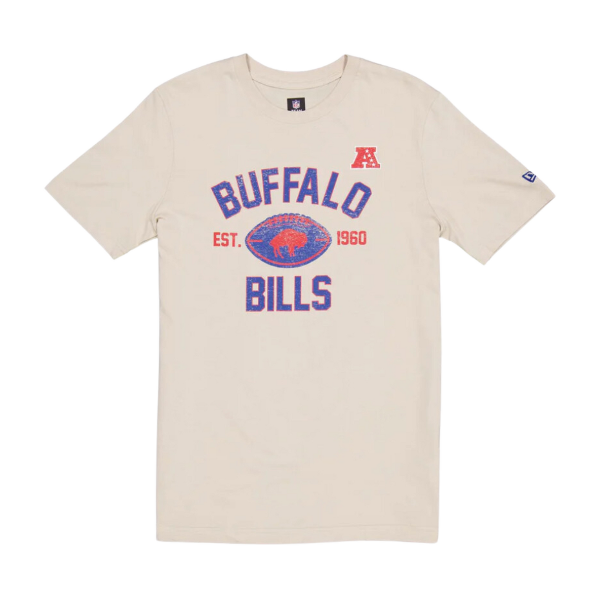 New Era Bills 3rd Down Distressed Historic Stone T-Shirt