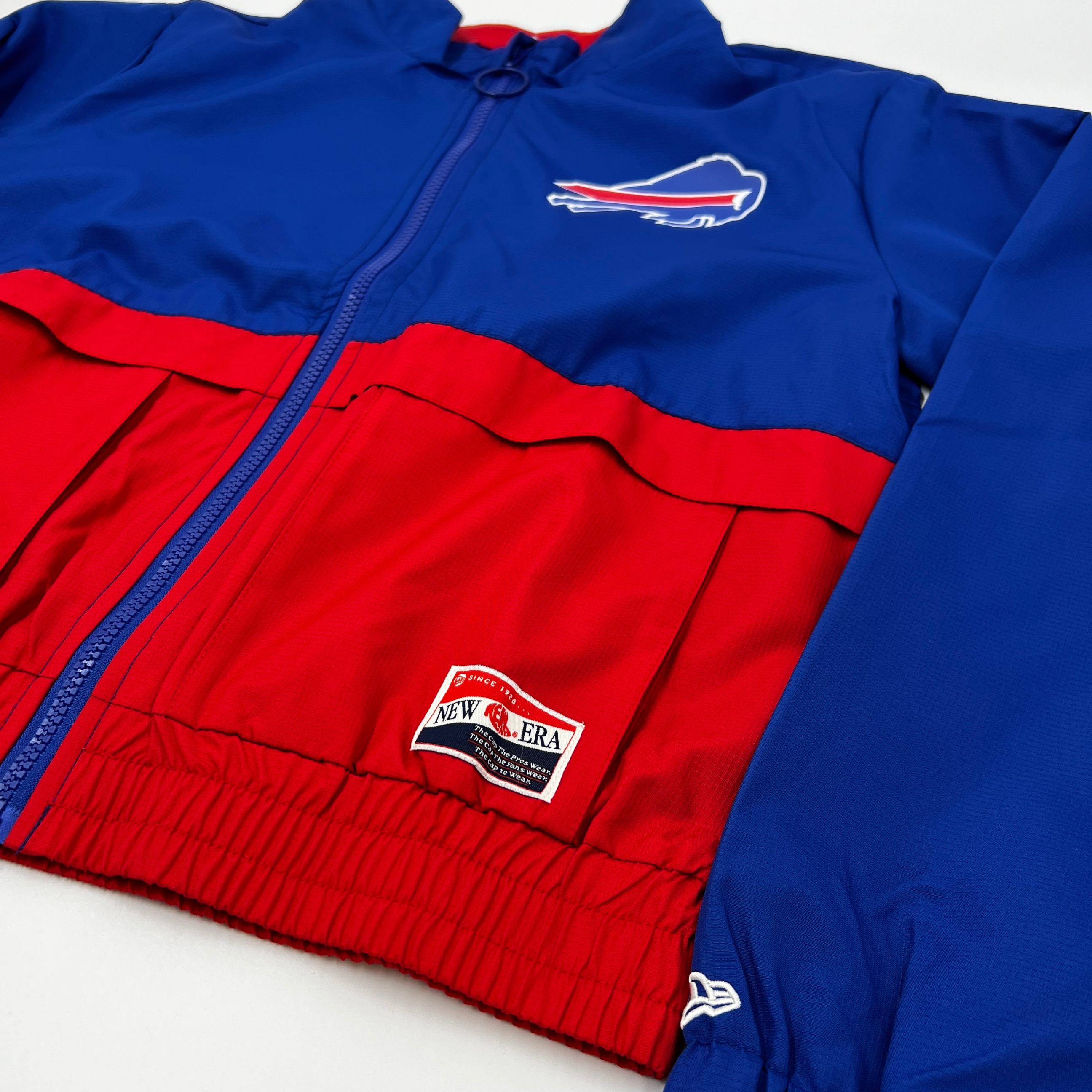 Buffalo Bills New Era Women's Throwback Colorblock Full-Zip Hoodie