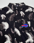 Buffalo Bills "Nightwave" Black Floral Button Up