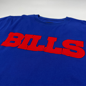New Era Bills Embroidered Royal Blue Short Sleeve Shirt