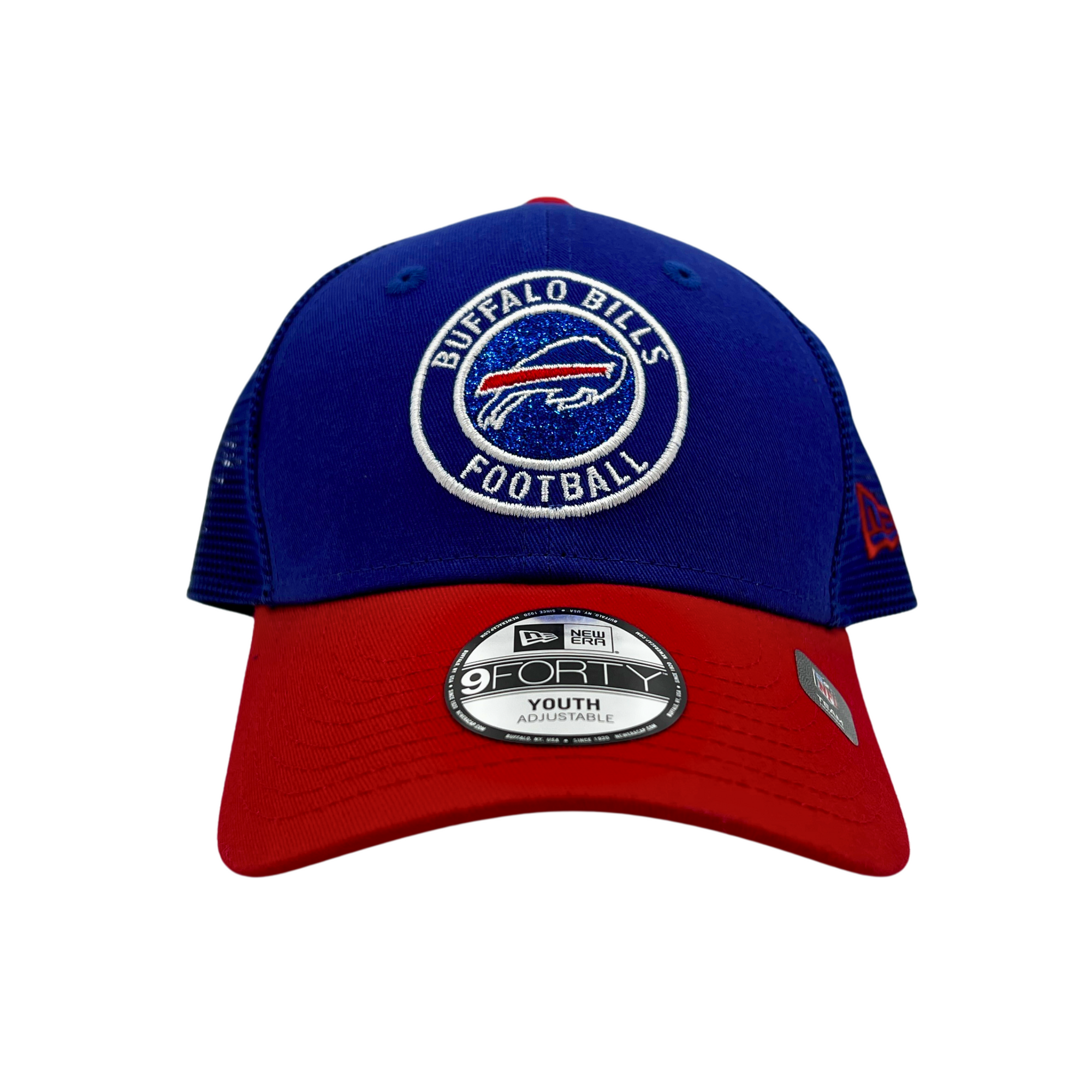  Youth Girls New Era Buffalo Bills Glitter Patch Adjustable Bills Hat