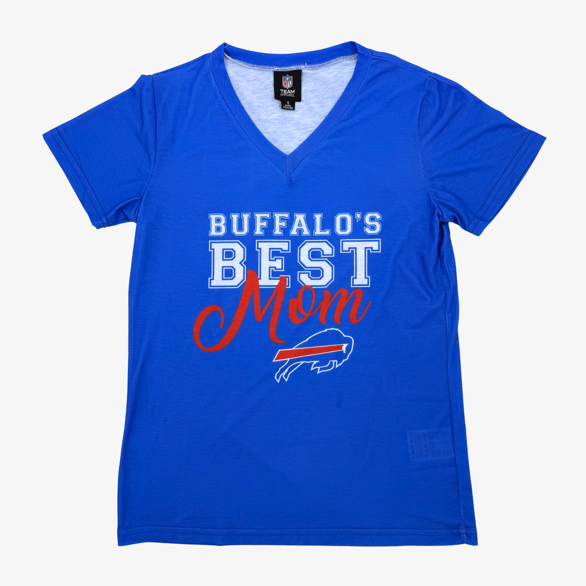 Women's Buffalo Bills "Buffalo's Best Mom" Royal V-Neck T-Shirt