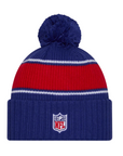 Youth New Era Bills 2024 Sideline Royal Sport Knit Pom