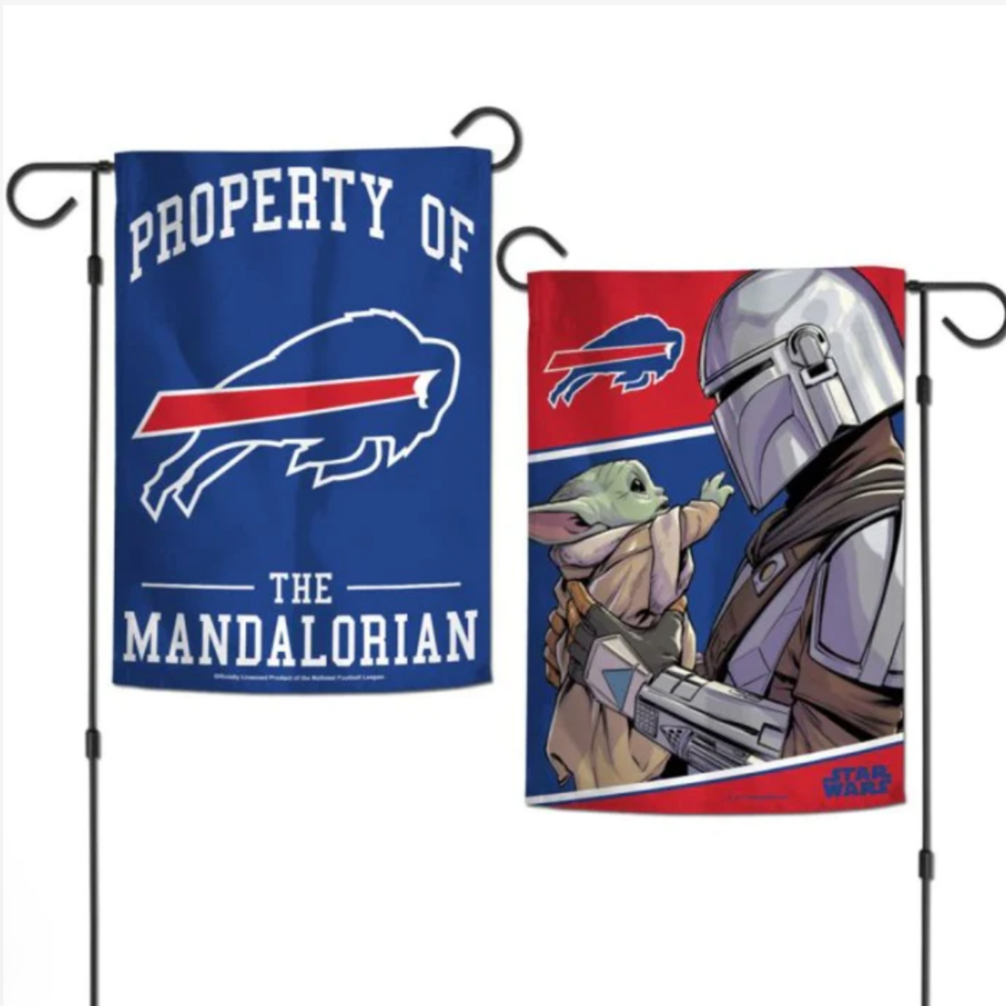 Buffalo Bills x Mandalorian Star Wars 2 Sided Garden Flag