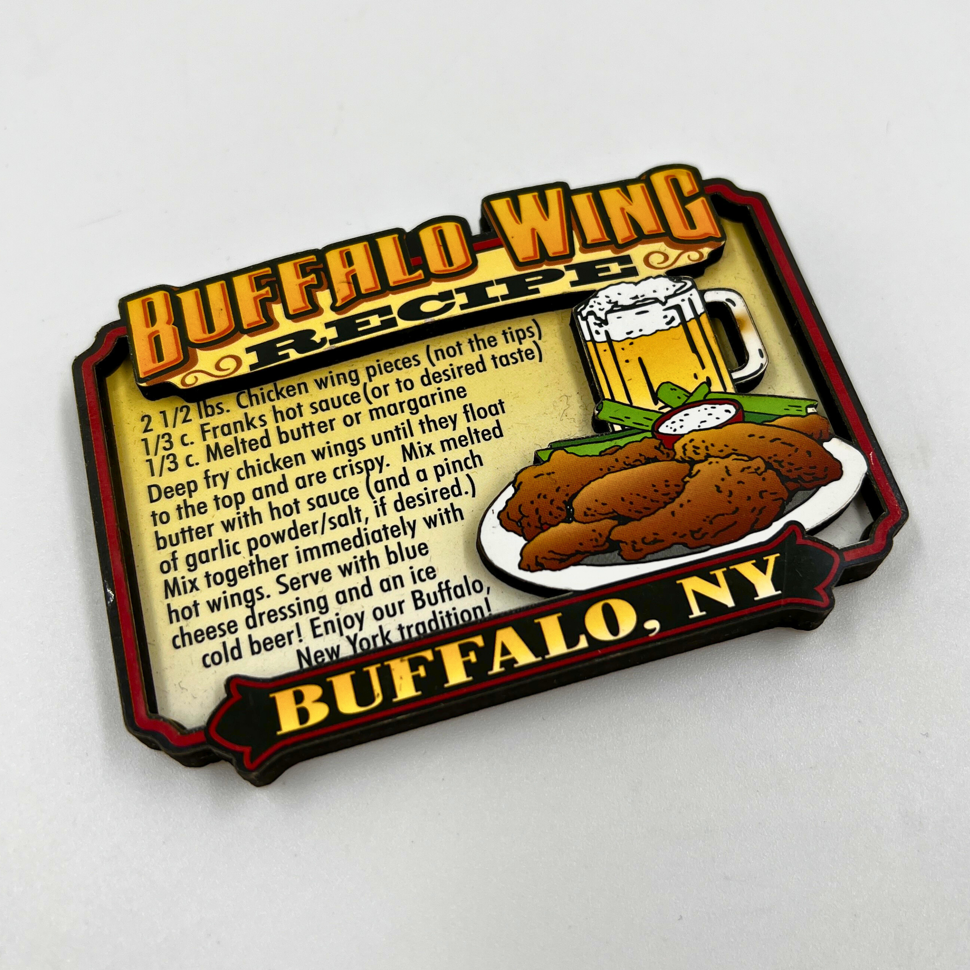 Buffalo Wing Recipe Magnet