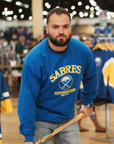 Buffalo Sabres Royal & Gold Primary Logo Crewneck