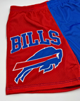 Buffalo Bills With Big Logo Split Color Mesh Shorts