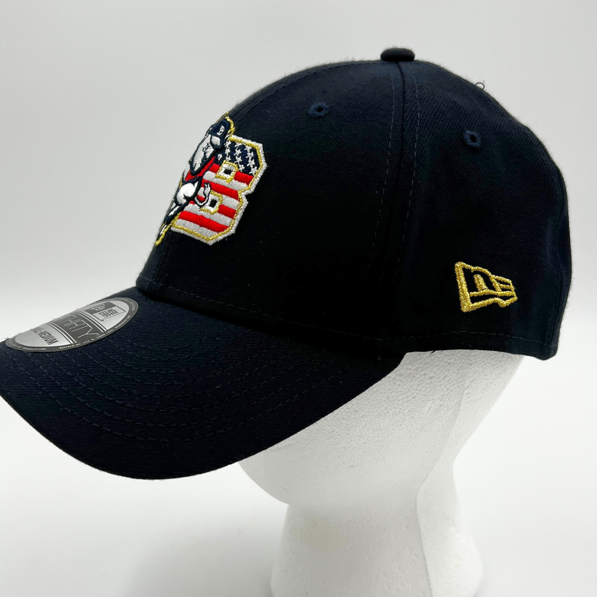 New Era Buffalo Bisons Stars & Stripes Navy Stretch Fit Hat