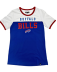 Women's New Era Buffalo Bills Royal & White Short Sleeve Shirt