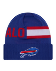 New Era Bills 2024 Sideline Royal Team Stripe Tech Knit