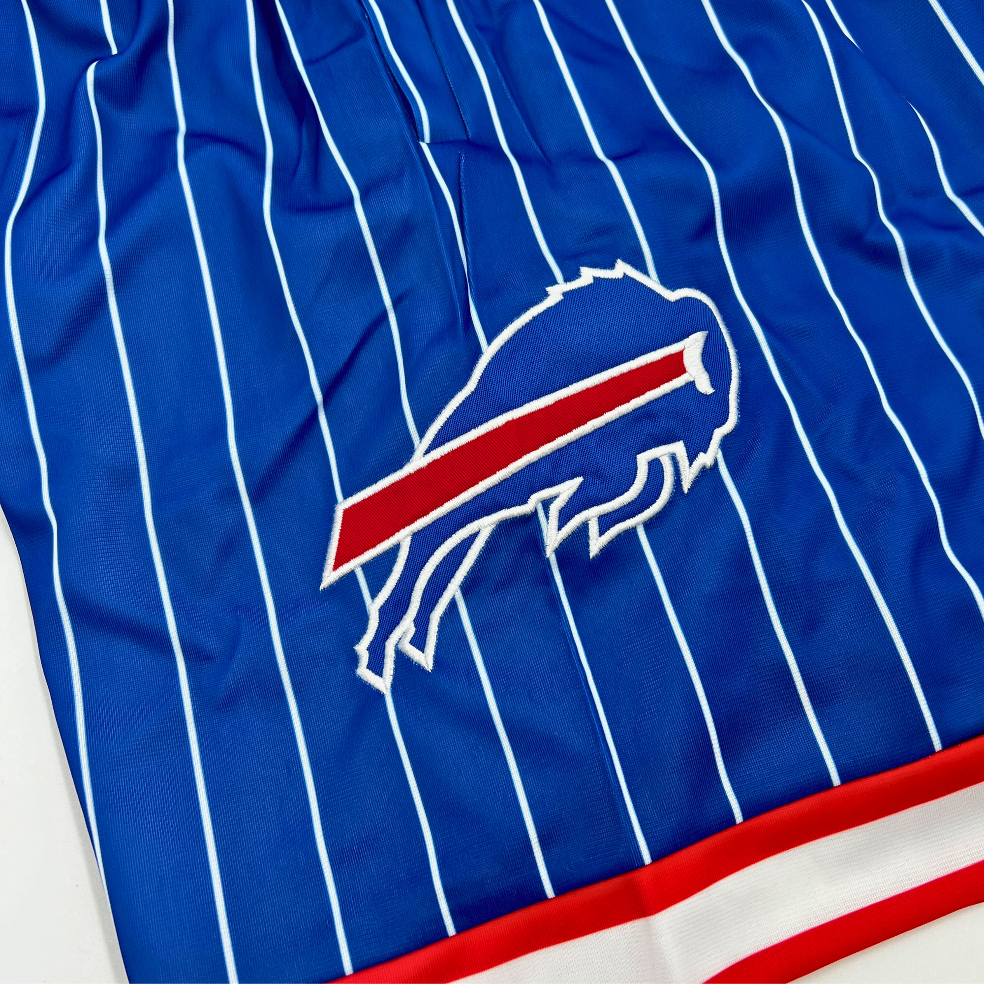 Buffalo Bills Double Logo Pinstripe Royal Shorts