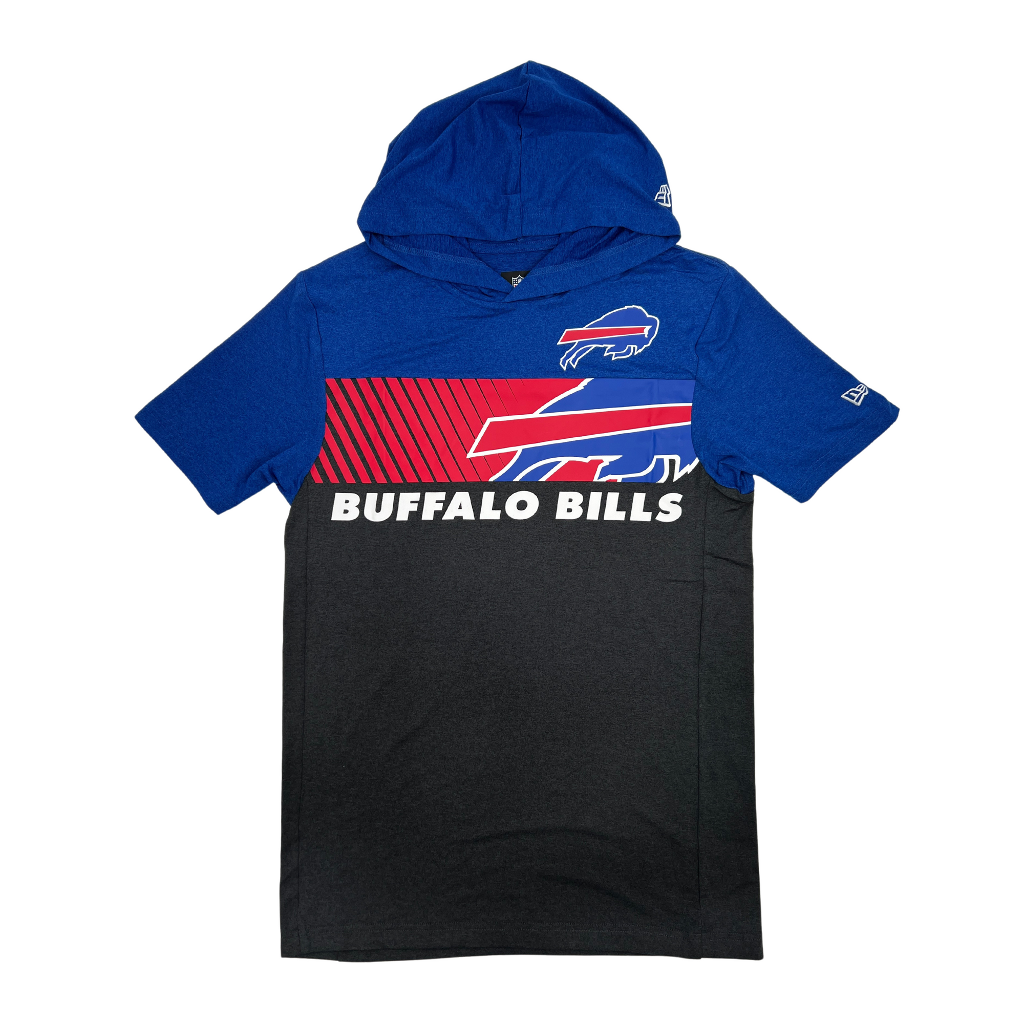 Buffalo Bills Royal & Black Active Short Sleeve Hoodie