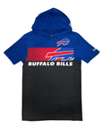 Buffalo Bills Royal & Black Active Short Sleeve Hoodie