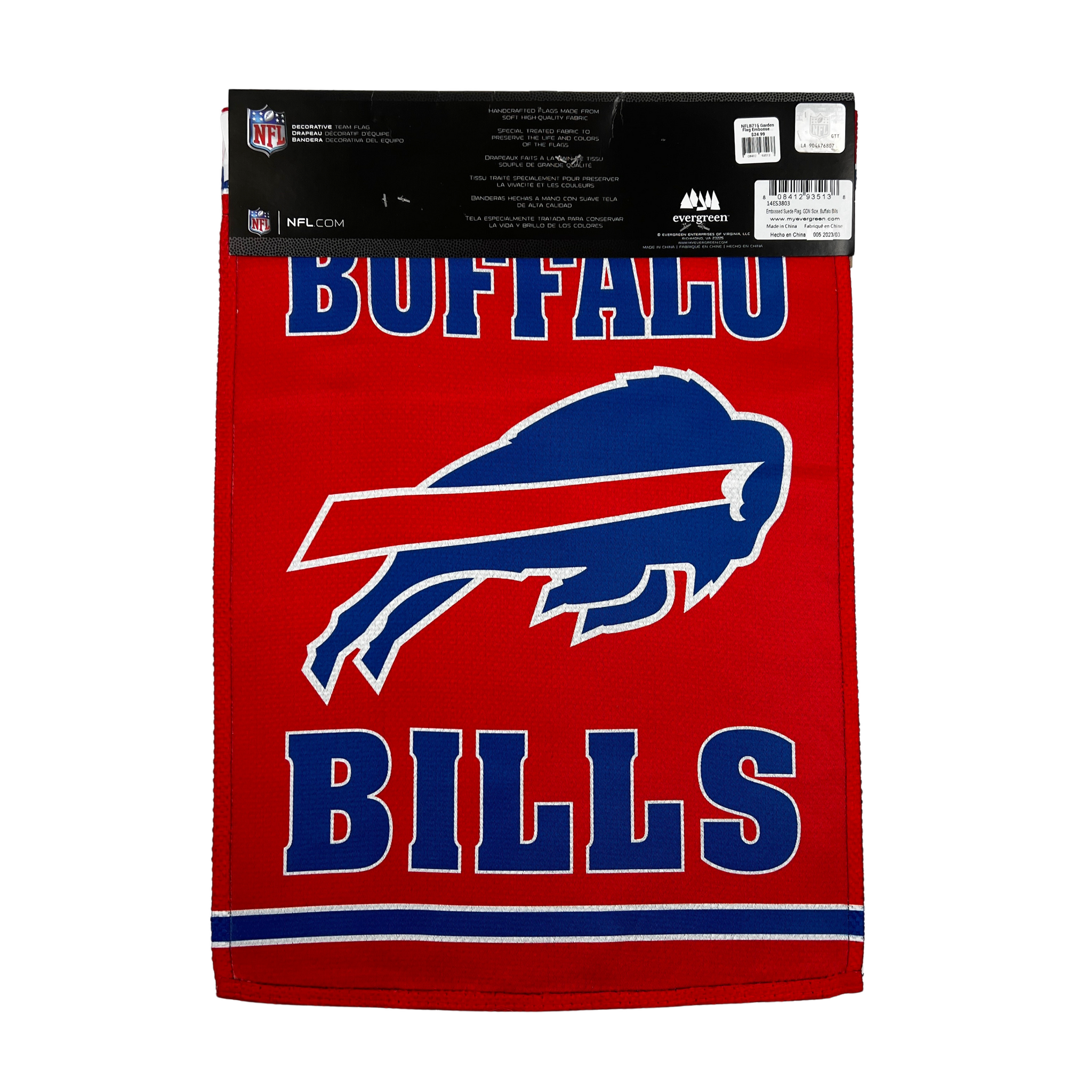 Buffalo Bills Embossed Suede Garden Flag