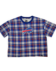 Women's New Era Bills 3rd Down Plaid Cropped T-Shirt