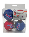 Buffalo Bills 4 Pack Red & Blue Glitter Ball Ornaments