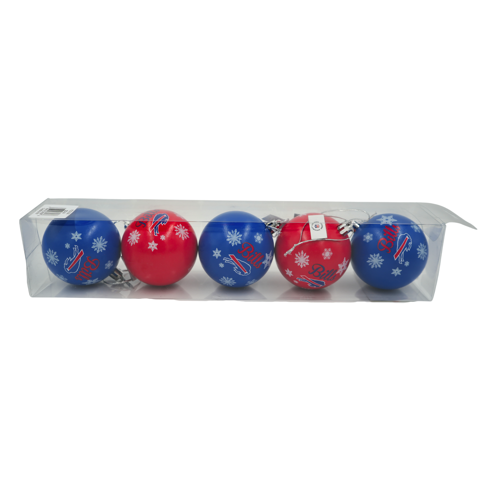 Buffalo Bills 5 Pack Red & Blue Ornaments